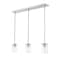 Z-Lite Thayer Pendant, 3-Light, 4.75 In.W x 34 In.L x 7.5 In.H, Brushed Nickel/Clear 742MP-3BN - alternate 1